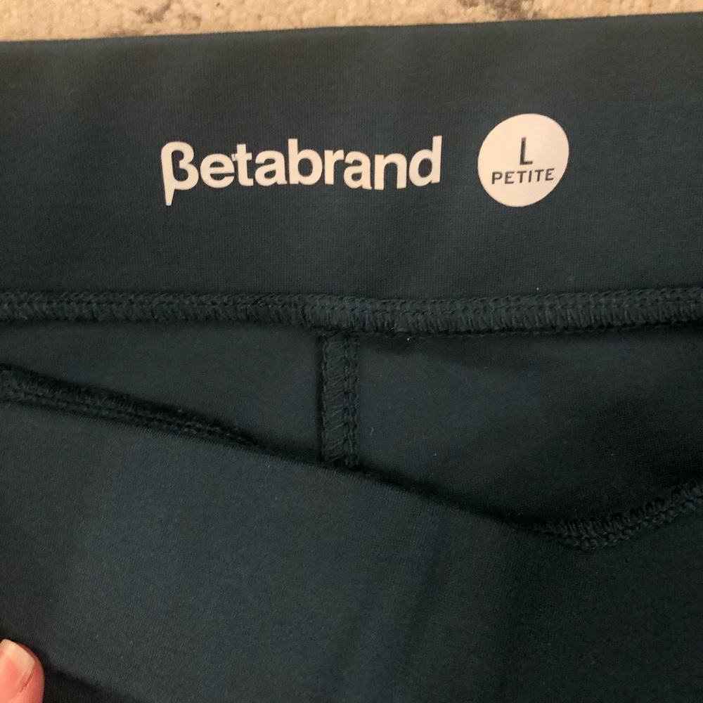 Betabrand Journey Pants. Large Petite. Dark teal color.